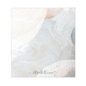 Abstracte moderne aardse Waterverf Notitieblok (Voorkant)