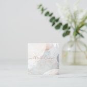 Abstracte moderne aardse Waterverf Vierkante Visitekaartje (Staand voorkant)