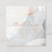 Abstracte moderne aardse Waterverf Vierkante Visitekaartje (Voorkant)