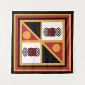 Abstracte moderne Afrikaanse geometrische kunst Wandkleed (Voorkant)