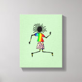 Abstracte, moderne Afrikaanse kunst Elegante danse Canvas Afdruk (Voorkant)