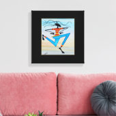 Abstracte, moderne Afrikaanse kunst reggae danser Canvas Afdruk (Insitu (Woonkamer))
