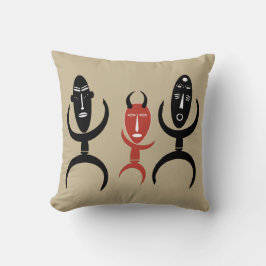 Abstracte moderne Afrikaanse stamdans kunst Kussen