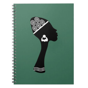 Abstracte moderne Afro-Amerikaanse vrouw kunst Notitieboek