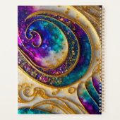 Abstracte moderne alcoholinkt Paars & goud Planner (Achterkant)