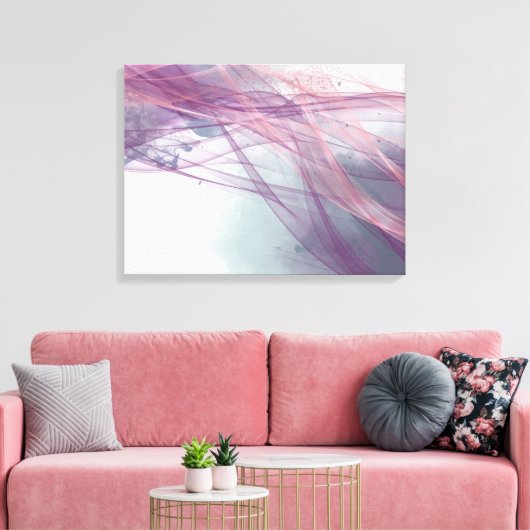 Abstracte moderne alcoholinkt Roos goudharmonie Canvas Afdruk (Insitu (Woonkamer))