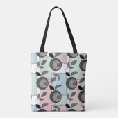 Abstracte moderne appel fruit patchwork geometrisc tote bag (Achterkant)