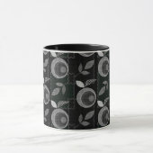 Abstracte moderne appelvrucht laat meetkundige bla mok (Midden)