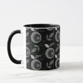 Abstracte moderne appelvrucht laat meetkundige bla mok (Links)