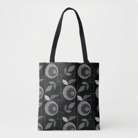 Abstracte moderne appelvrucht laat meetkundige bla tote bag (Voorkant)