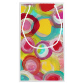 Abstracte moderne Art Circle Painparty Klein Cadeauzakje (Achterkant)