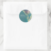 Abstracte moderne artistieke inkt ronde sticker (Tas)