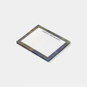 Abstracte moderne blauwe bruine gele grunge post-it® notes (Schuin)