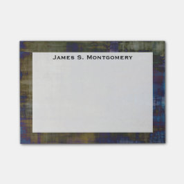 Abstracte moderne blauwe bruine gele grunge post-it® notes