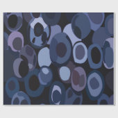 Abstracte Moderne Blauwebes Verjaardag Cadeaupapier (Vlak)