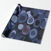 Abstracte Moderne Blauwebes Verjaardag Cadeaupapier (Uitgerold)