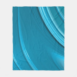 Abstracte moderne Blauwgroen blauwe wervelkolom Fleece Deken