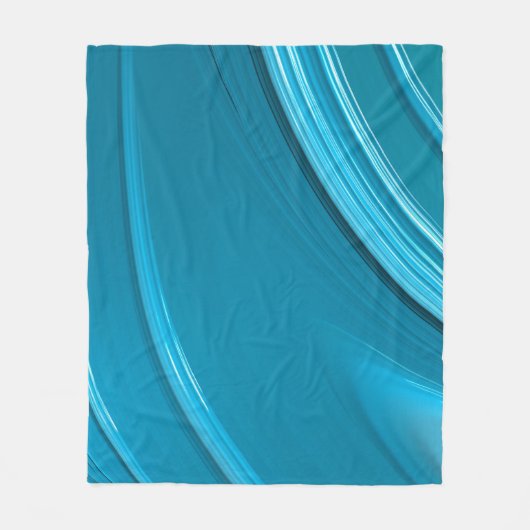 Abstracte moderne Blauwgroen blauwe wervelkolom Fleece Deken (Voorkant)