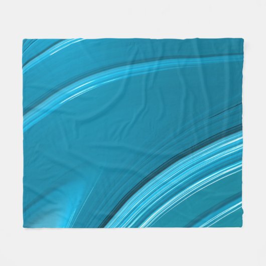 Abstracte moderne Blauwgroen blauwe wervelkolom Fleece Deken (Voorkant (Horizontaal))