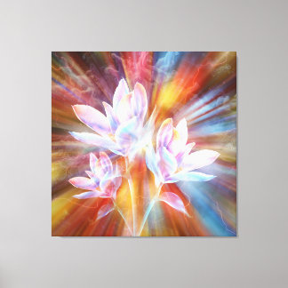 Abstracte moderne bloemen kunstwerk canvas afdruk