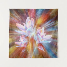 Abstracte moderne bloemen kunstwerk wandkleed