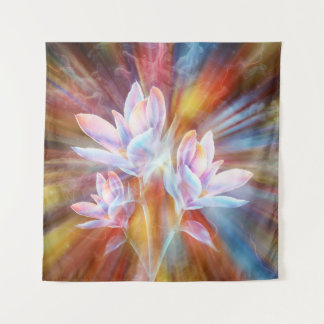 Abstracte moderne bloemen kunstwerk wandkleed