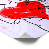 Abstracte moderne bloemenkunst en liefdesquote poster (Hoek)