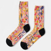 Abstracte Moderne Bloementuin met Wilde Bloemen en Sokken (Links)