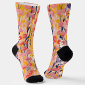 Abstracte Moderne Bloementuin met Wilde Bloemen en Sokken (Gebogen)