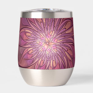 Abstracte moderne bloemfractale kunst bes kleuren