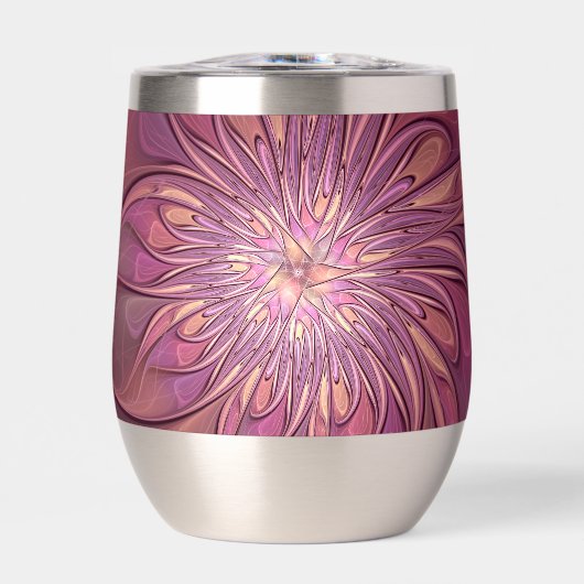 Abstracte moderne bloemfractale kunst bes kleuren (Voorkant)