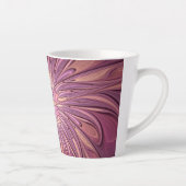 Abstracte moderne bloemfractale kunst bes kleuren latte mok (Rechts)