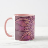 Abstracte moderne bloemfractale kunst bes kleuren mok (Links)