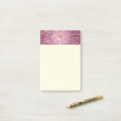 Abstracte moderne bloemfractale kunst bes kleuren post-it® notes (Op bureau)