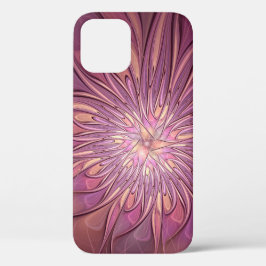 Abstracte moderne bloemfractale kunst beskleuren Case-Mate iPhone case