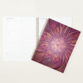 Abstracte moderne bloemfractale kunst beskleuren planner (Display)