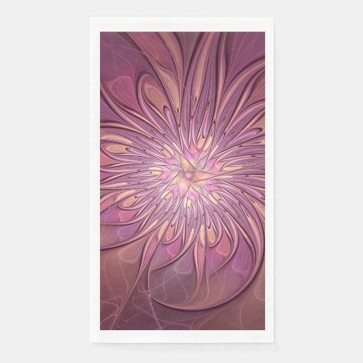 Abstracte moderne bloemfractale kunst beskleuren servet (Voorkant)