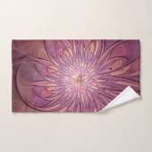 Abstracte moderne bloemfractale kunst Bessenkleure Bad Handdoek (Handdoek)