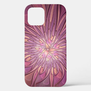 Abstracte moderne bloemfractale kunst Bessenkleure Case-Mate iPhone Case
