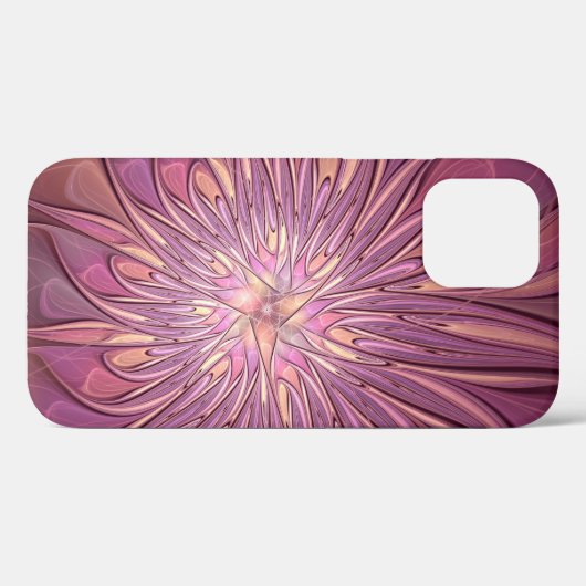 Abstracte moderne bloemfractale kunst Bessenkleure Case-Mate iPhone Case (Achterkant (horizontaal))