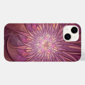 Abstracte moderne bloemfractale kunst Bessenkleure Case-Mate iPhone Case (Achterkant (horizontaal))