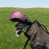 Abstracte moderne bloemfractale kunst Bessenkleure Golfheadcover (Insitu)