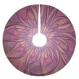 Abstracte moderne bloemfractale kunst Bessenkleure Kerstboom Rok