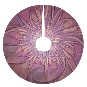 Abstracte moderne bloemfractale kunst Bessenkleure Kerstboom Rok
