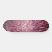 Abstracte moderne bloemfractale kunst Bessenkleure Persoonlijk Skateboard (Horizontaal)