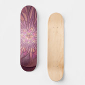 Abstracte moderne bloemfractale kunst Bessenkleure Persoonlijk Skateboard (Voorkant)