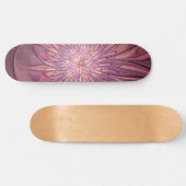 Abstracte moderne bloemfractale kunst Bessenkleure Persoonlijk Skateboard (Horizontaal)
