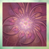 Abstracte moderne bloemfractale kunst Bessenkleure Raamsticker (Vel 3)