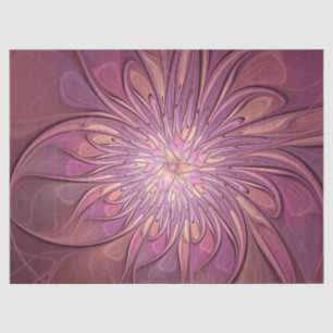 Abstracte moderne bloemfractale kunst Bessenkleure Tissuepapier