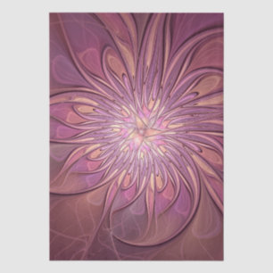 Abstracte moderne bloemfractale kunst Bessenkleure Tissuepapier